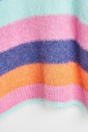Oliver Bonas Pink Fluffy Rainbow Knitted Jumper - Image 8 of 8