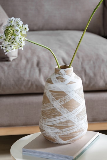 Gallery Home White Large Reactive Palo Vase