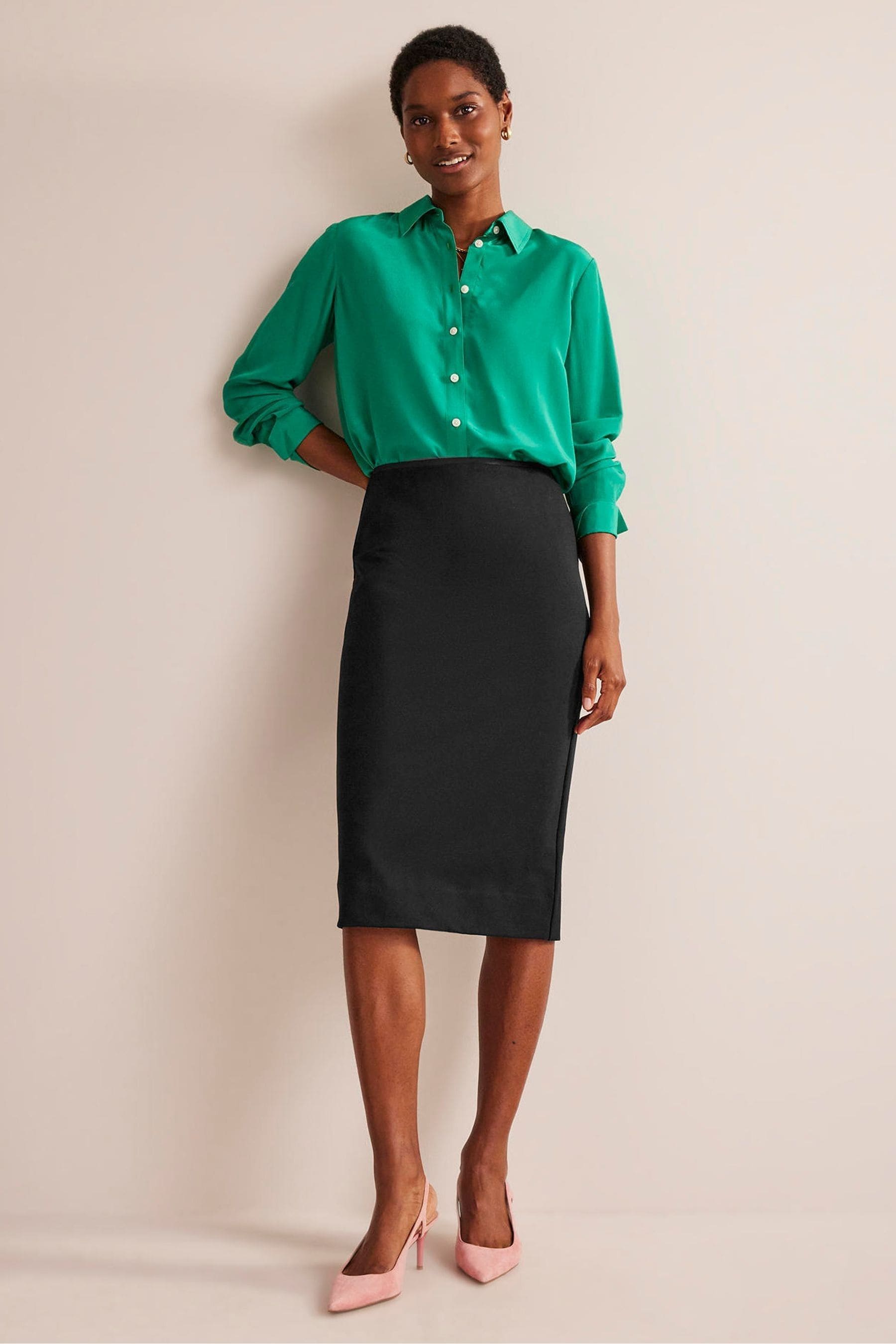 Buy Boden Black Petite Stretch Jersey Midi Skirt from Next Luxembourg