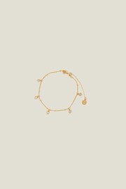 Accessorize 14ct Gold Plated Crystal Station Bracelet - Image 1 of 3