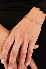 Accessorize 14ct Gold Plated Crystal Station Bracelet - Image 3 of 3