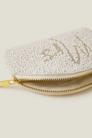 Accessorize Natural Bridal Hand-Beaded Mrs Purse - Image 3 of 3