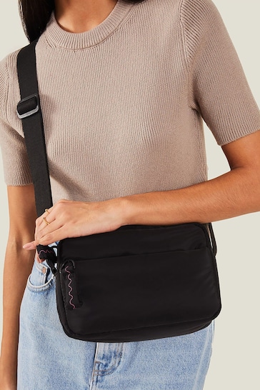 Accessorize Black Nylon Cross-Body Bag