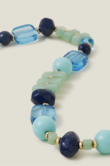 Accessorize Blue Chunky Mixed Stone Necklace