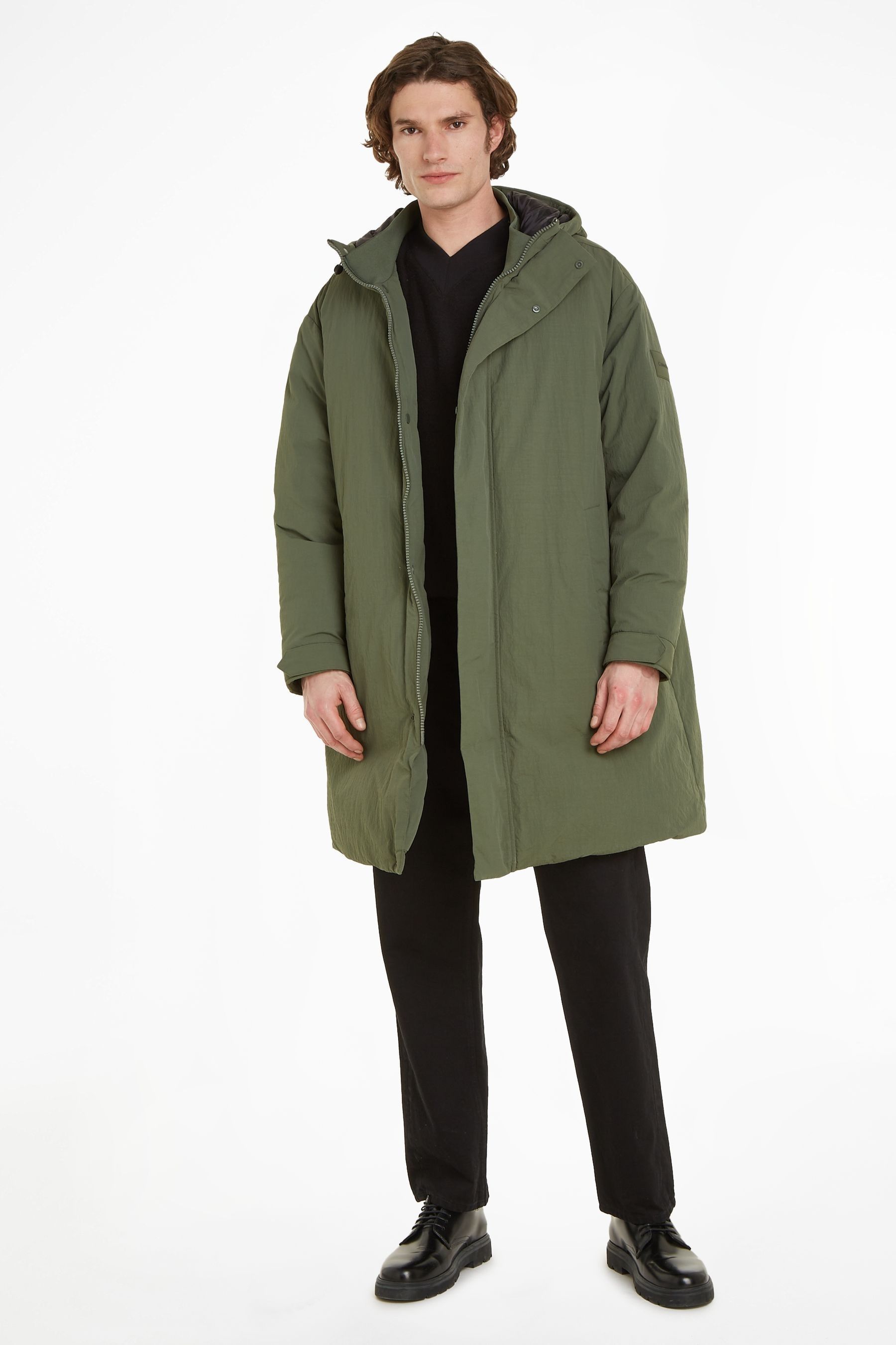 Buy Calvin Klein Green Down Parka Jacket from Next Luxembourg