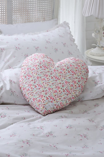 Shabby Chic by Rachel Ashwell® Vintage Ditsy Pink Heart Cushion