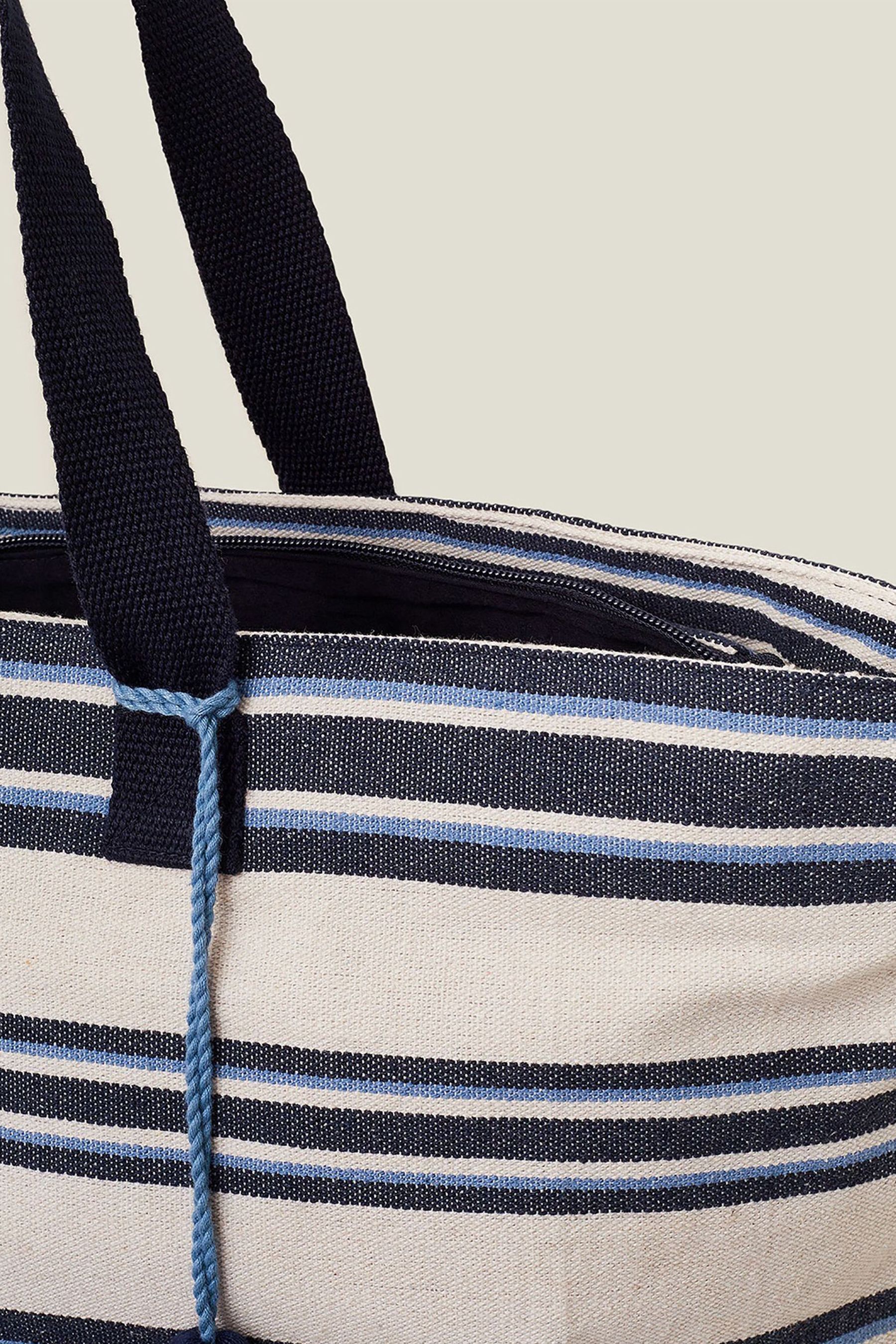 Buy Accessorize Blue Stripe Beach Tote Bag from Next Ireland