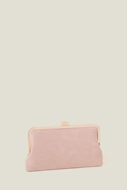 Accessorize Pink Suedette Clip Frame Clutch Bag - Image 2 of 3