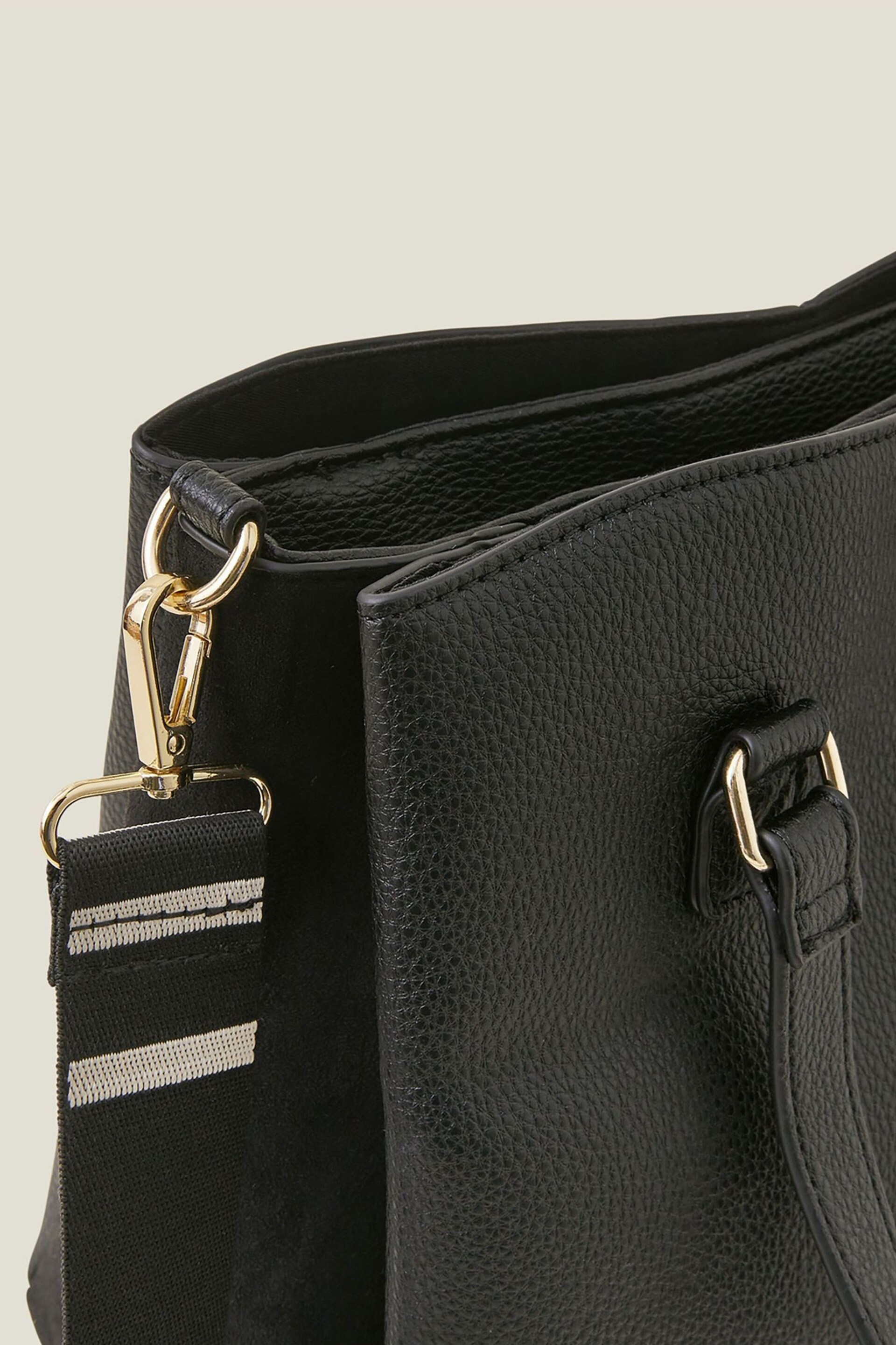 Accessorize Black Webbing Shoulder Bag - Image 4 of 4