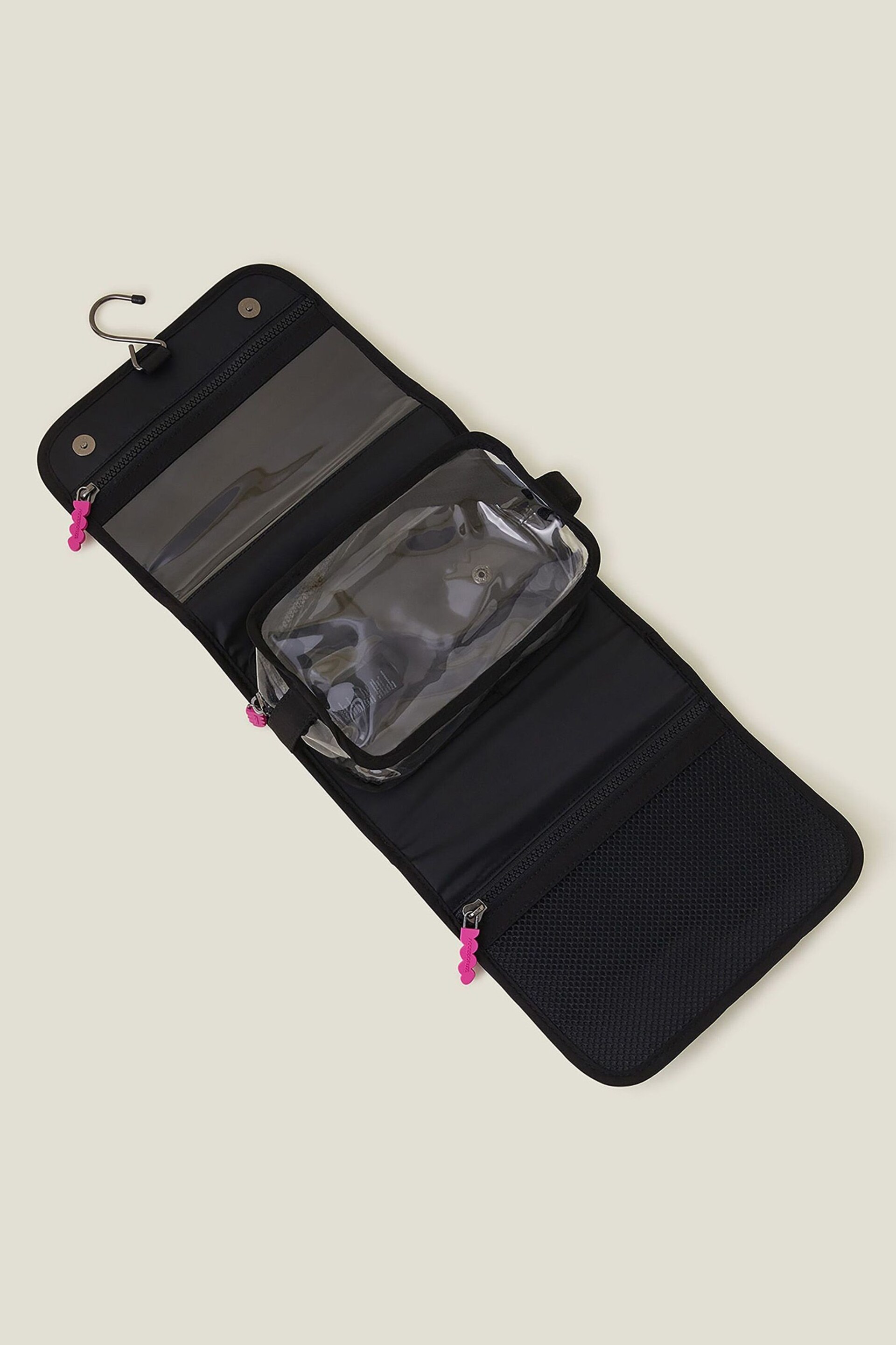 Accessorize Black Travel Hanging Washbag - Image 3 of 4