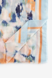 Blue Watercolour Lightweight Scarf - Image 4 of 5