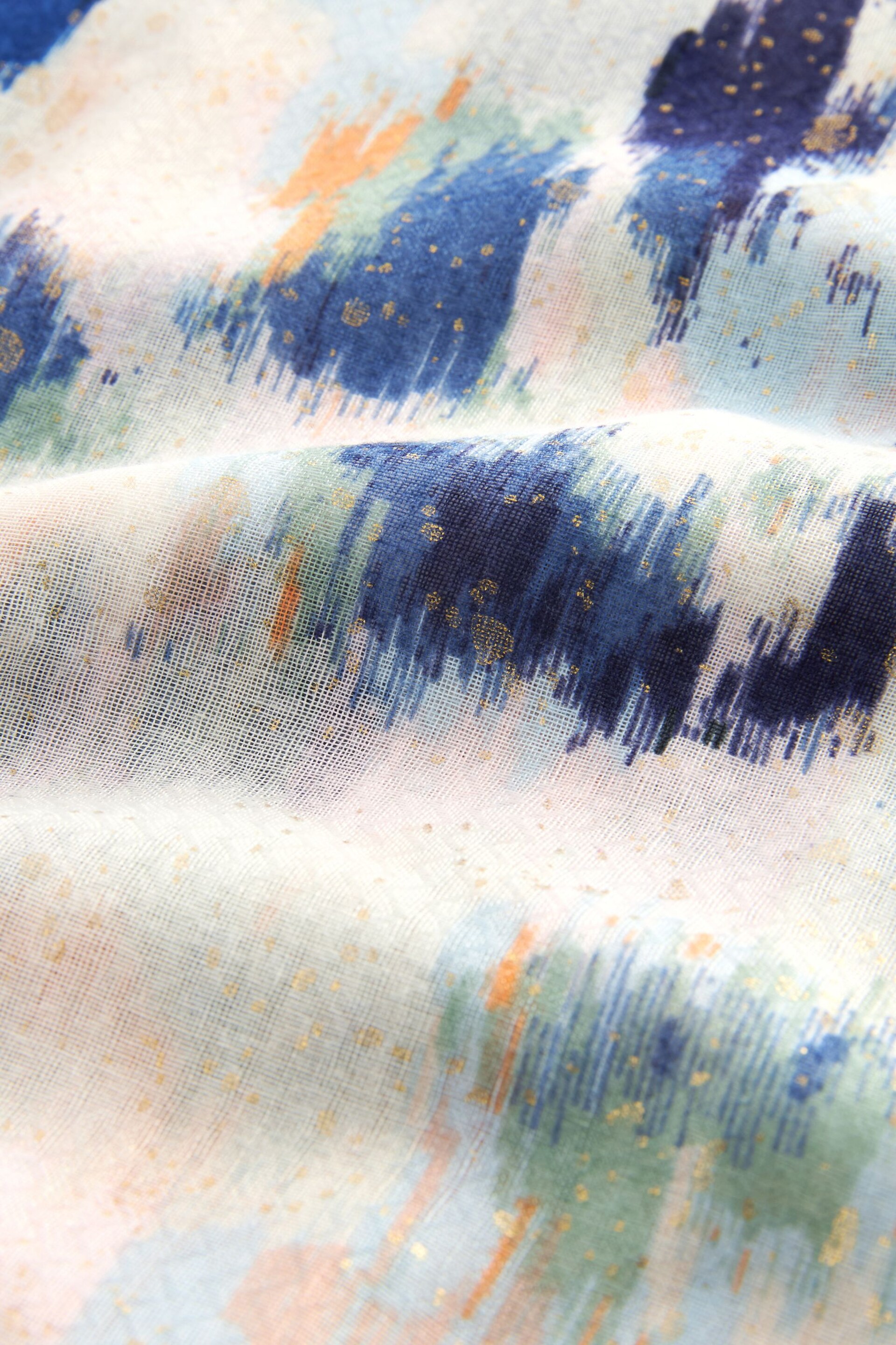Blue Watercolour Lightweight Scarf - Image 5 of 5