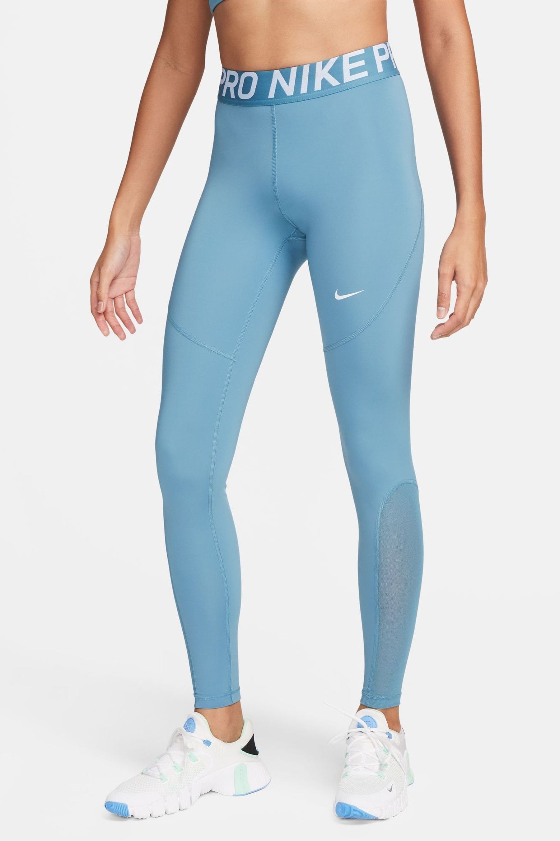 Pro women's tights blue top