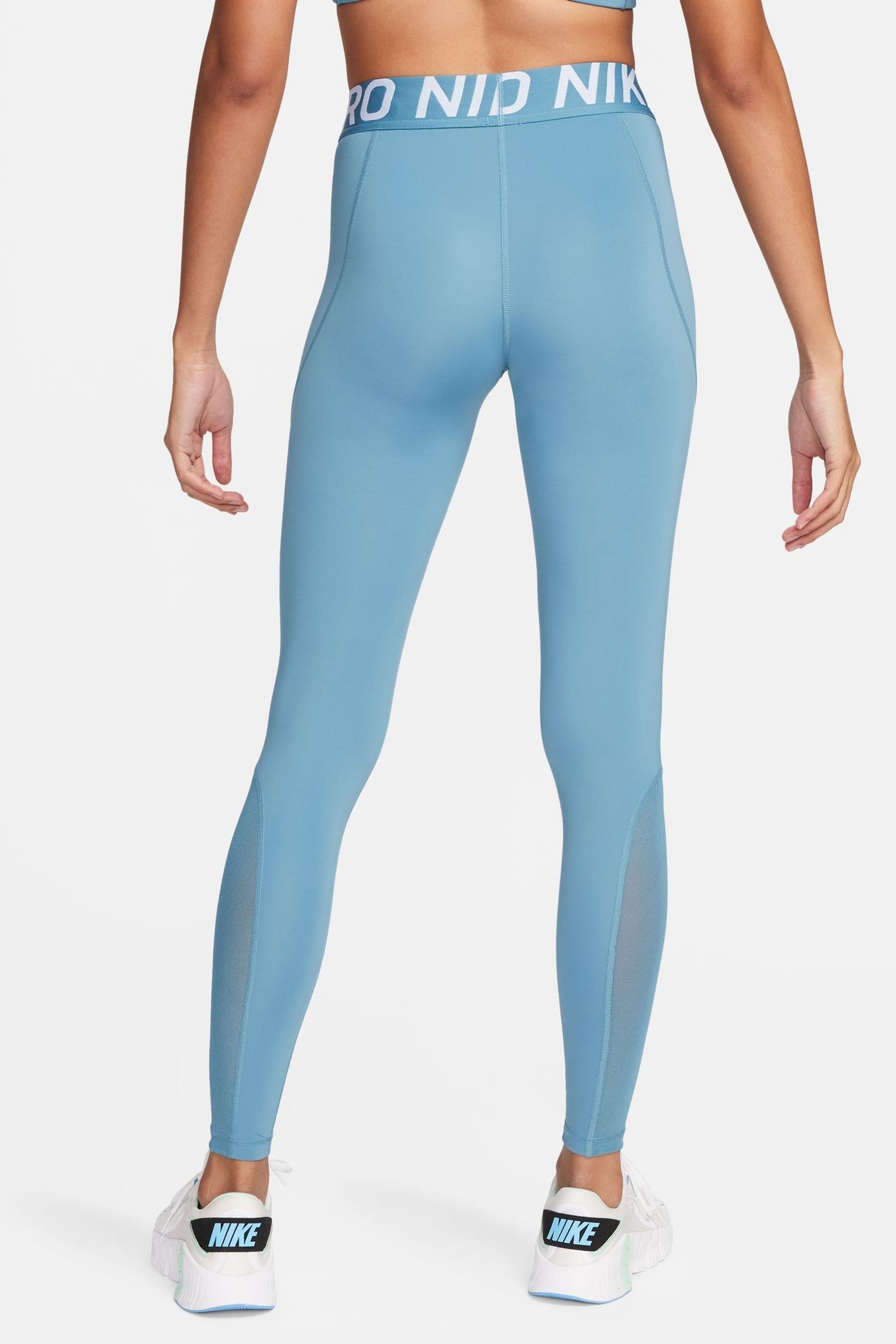 Buy Nike Blue Pro Leggings Wide Waistband from Next Luxembourg