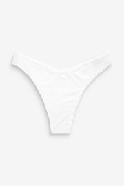 Black/White/Nude Extra High Leg Microfibre Knickers 5 Pack - Image 4 of 6