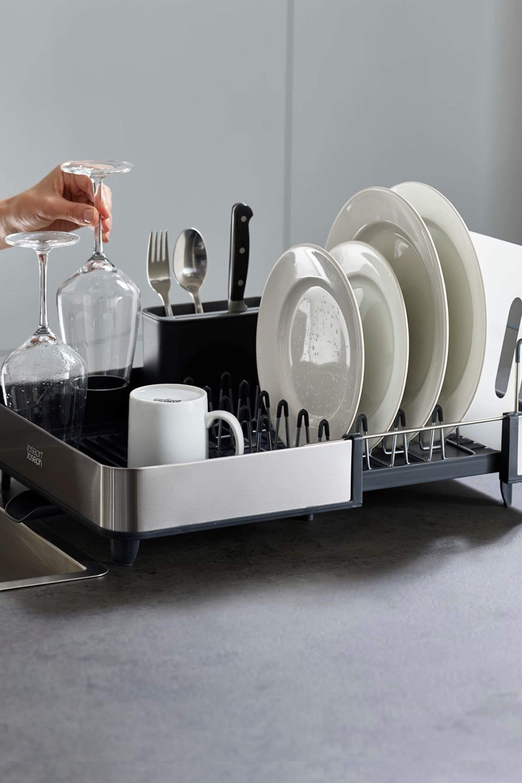 Joseph extend steel dish rack top