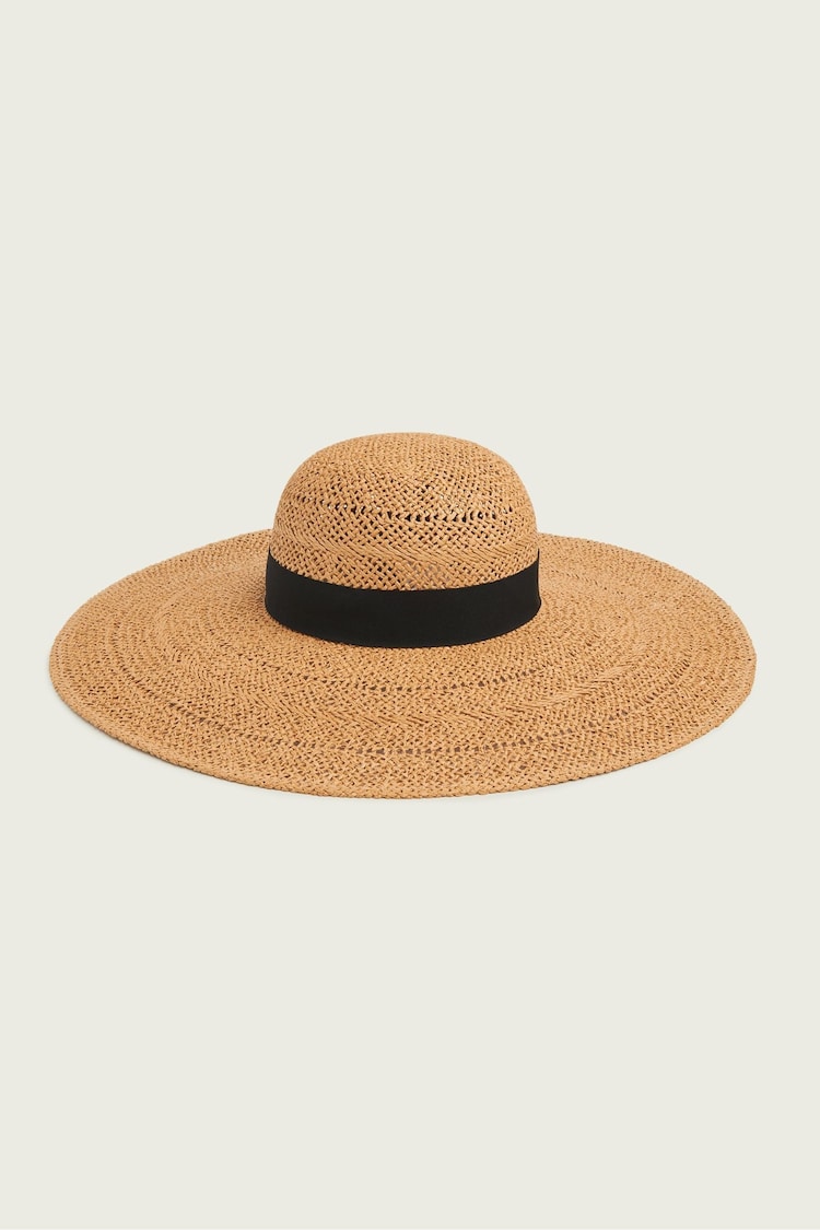 LK Bennett Natural Saffron Floppy Hat With Ribbon - Image 2 of 3