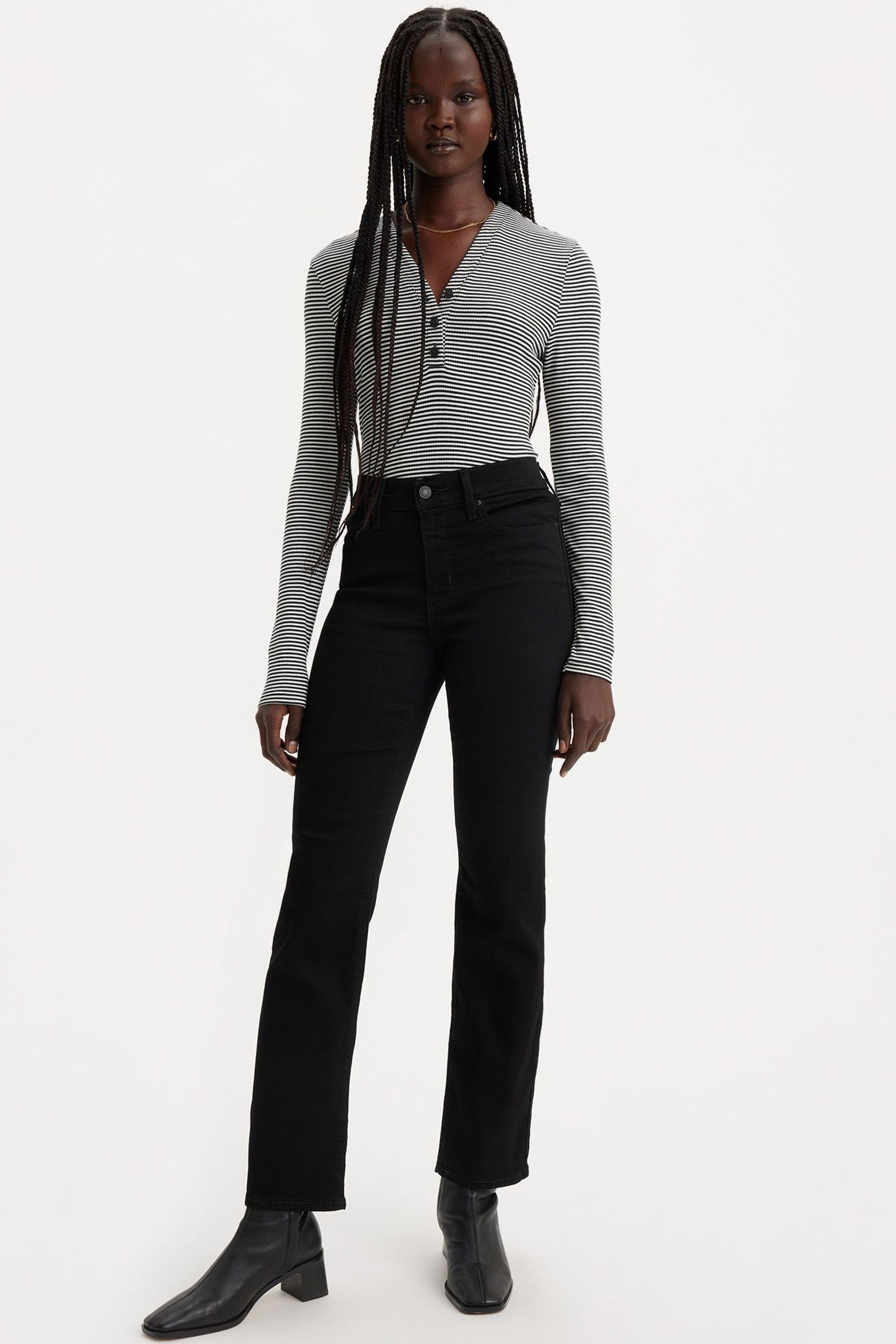 Levi s Soft Black 314 Shaping Straight Jeans