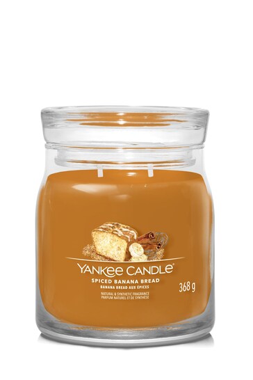 Yankee Candle Orange Signature Medium Jar Scented Candle Spiced Banana Bread