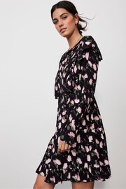 Mint Velvet Black Mini Floral Dress - Image 2 of 5