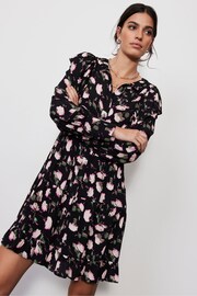 Mint Velvet Black Mini Floral Dress - Image 3 of 5