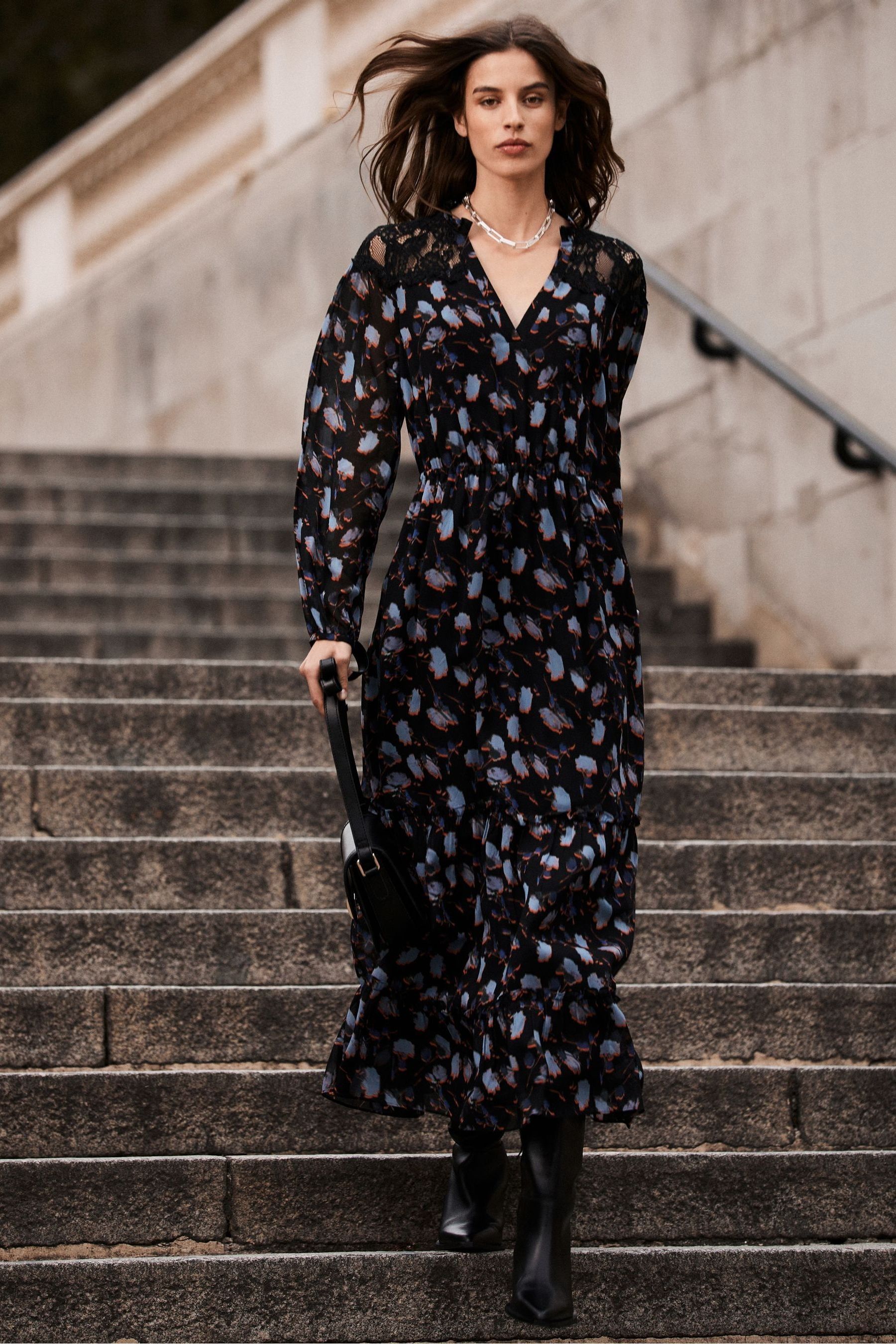 Mint velvet floral wrap dress store