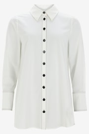 Mint Velvet White Contrast Stitch Shirt - Image 5 of 6