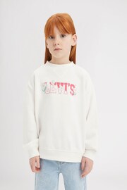 Levi's® White Floral Logo Crew Neck Sweater Jumper - Image 1 of 7