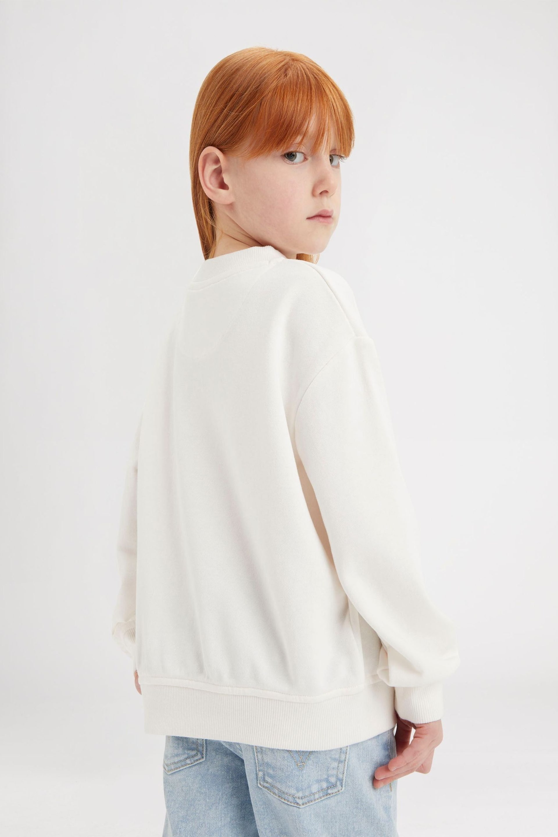 Levi's® White Floral Logo Crew Neck Sweater Jumper - Image 2 of 7
