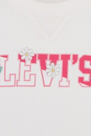 Levi's® White Floral Logo Crew Neck Sweater Jumper - Image 6 of 7