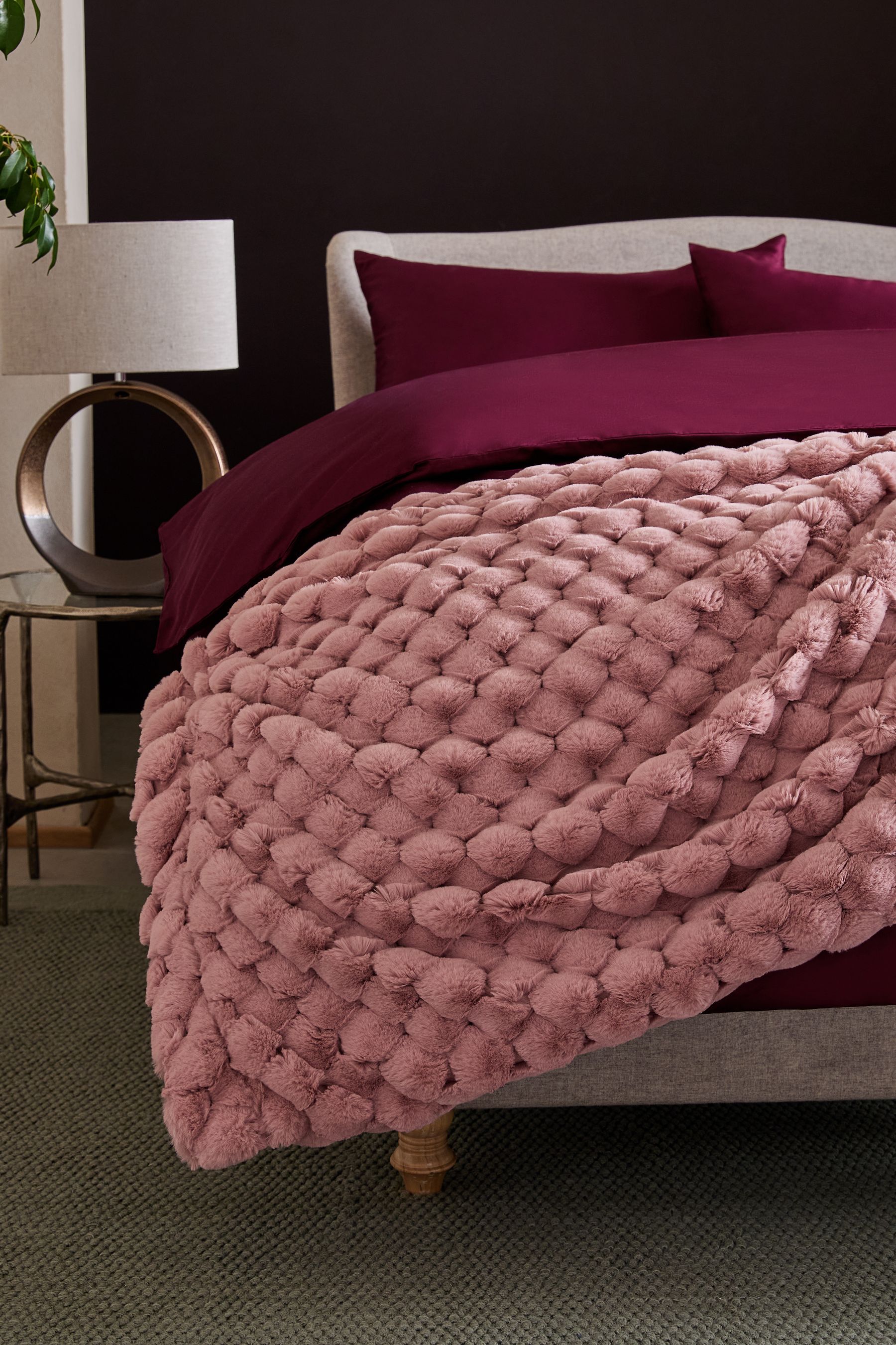 Next pink throw new arrivals