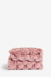 Pink Luna Scallop Faux Fur Throw - Image 1 of 2