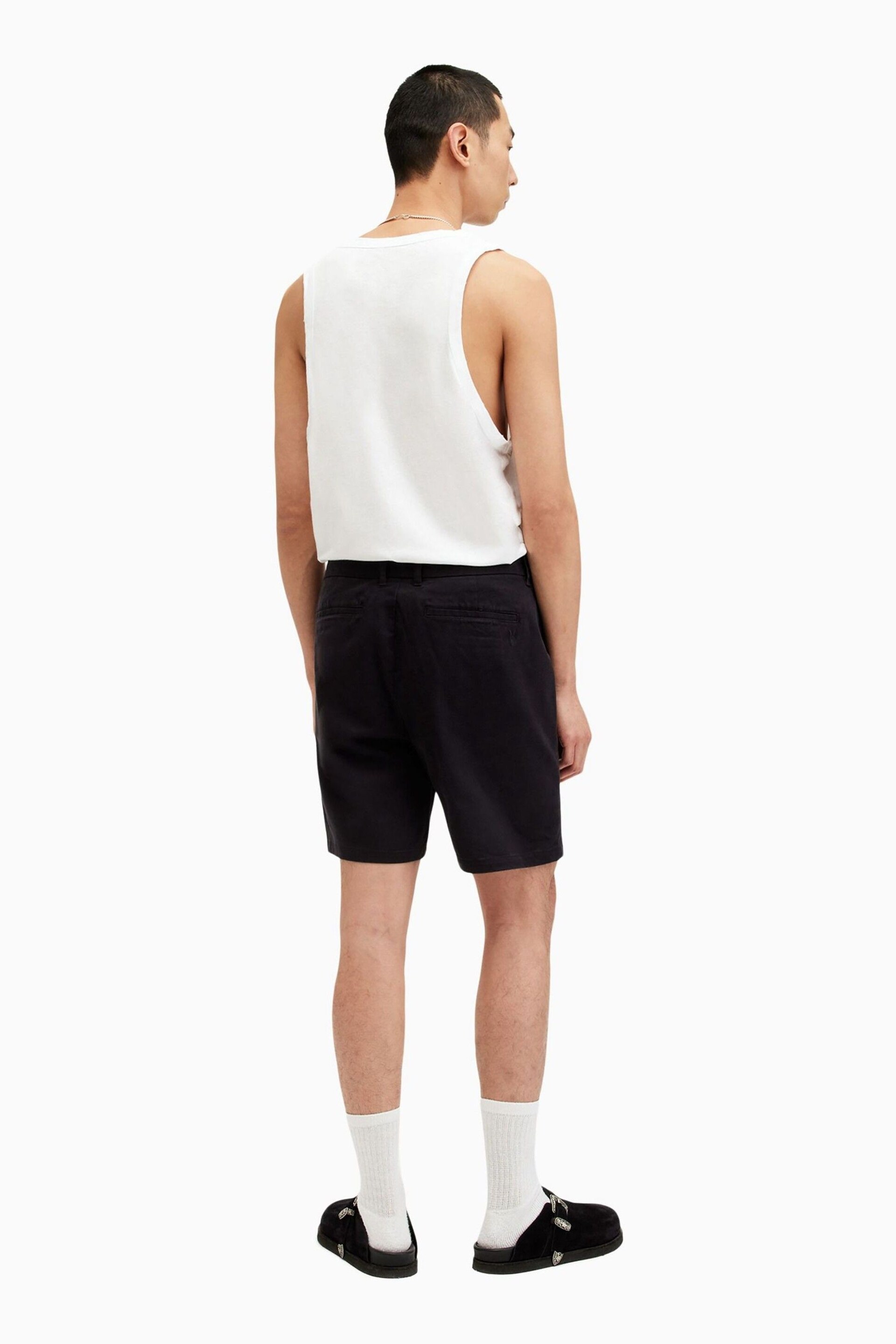 AllSaints Black Neiva Shorts - Image 2 of 7