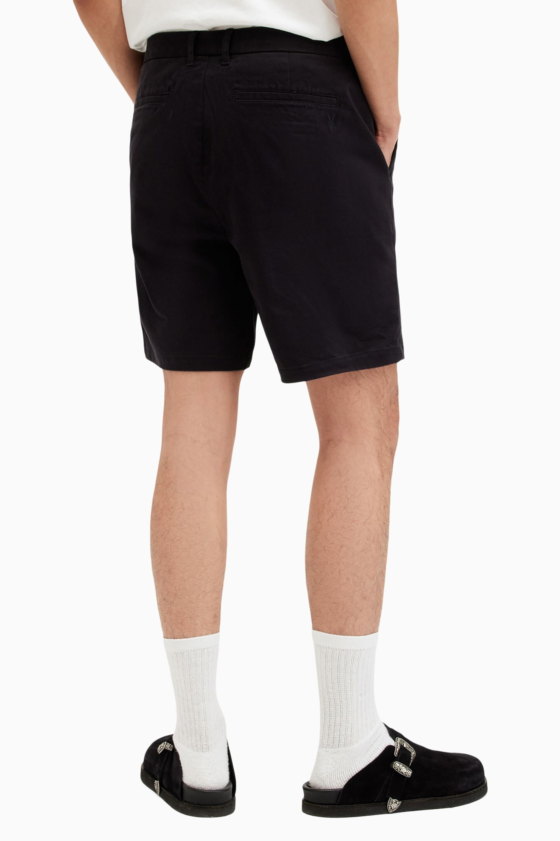 AllSaints Black Neiva Shorts - Image 6 of 7