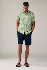Green Printed Short Sleeve Shirt - Image 3 of 8