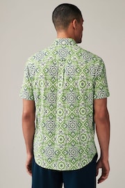Green Printed Short Sleeve Shirt - Image 5 of 8