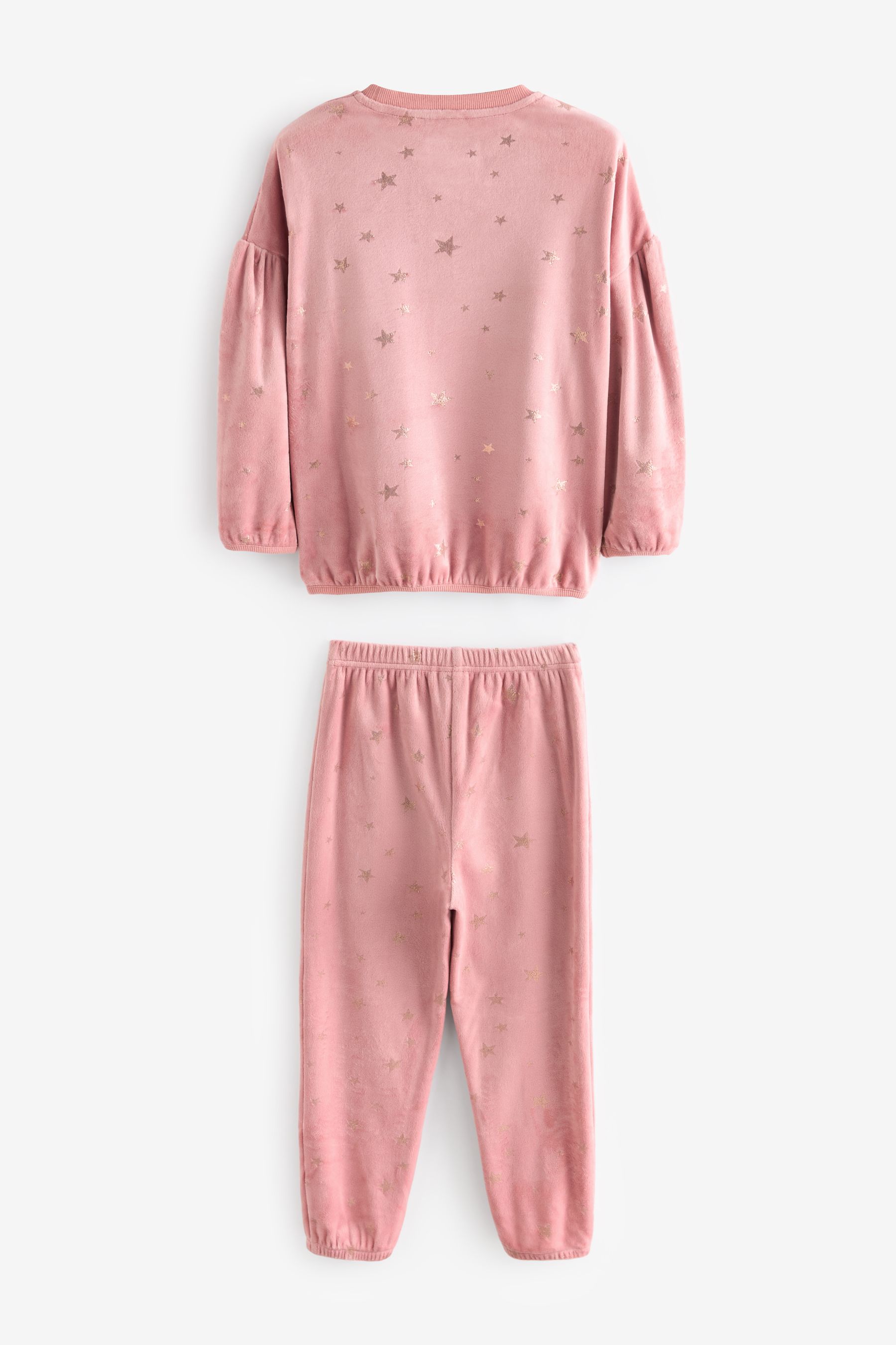 Buy Pink Metallic Star Cosy Fleece Pyjamas 9mths 16yrs from the Next UK online shop