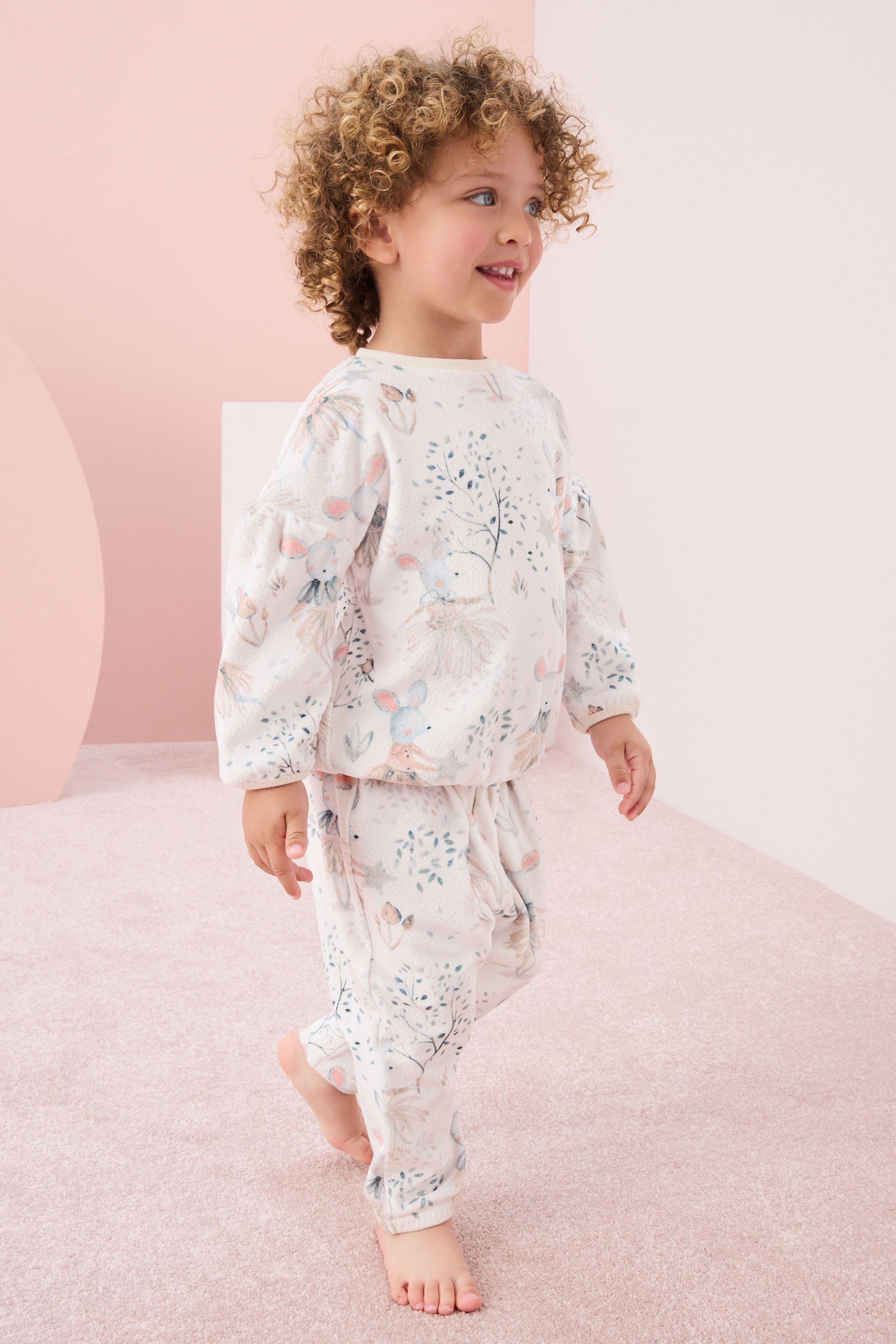 Buy Cream Mouse Cosy Fleece Pyjamas 9mths 10yrs from the Next UK online shop