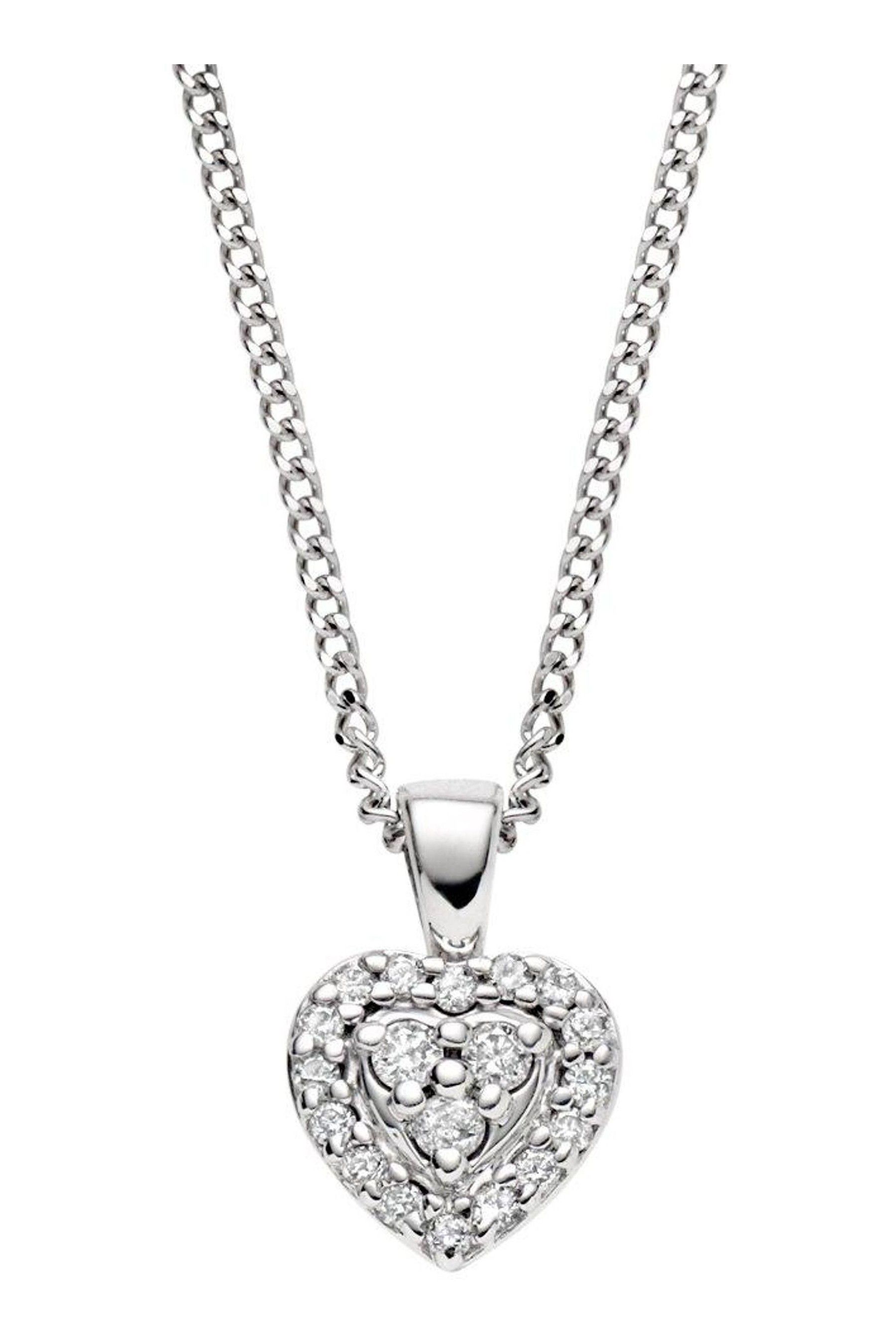 Buy Beaverbrooks 9ct Diamond Heart Pendant from the Next UK online
