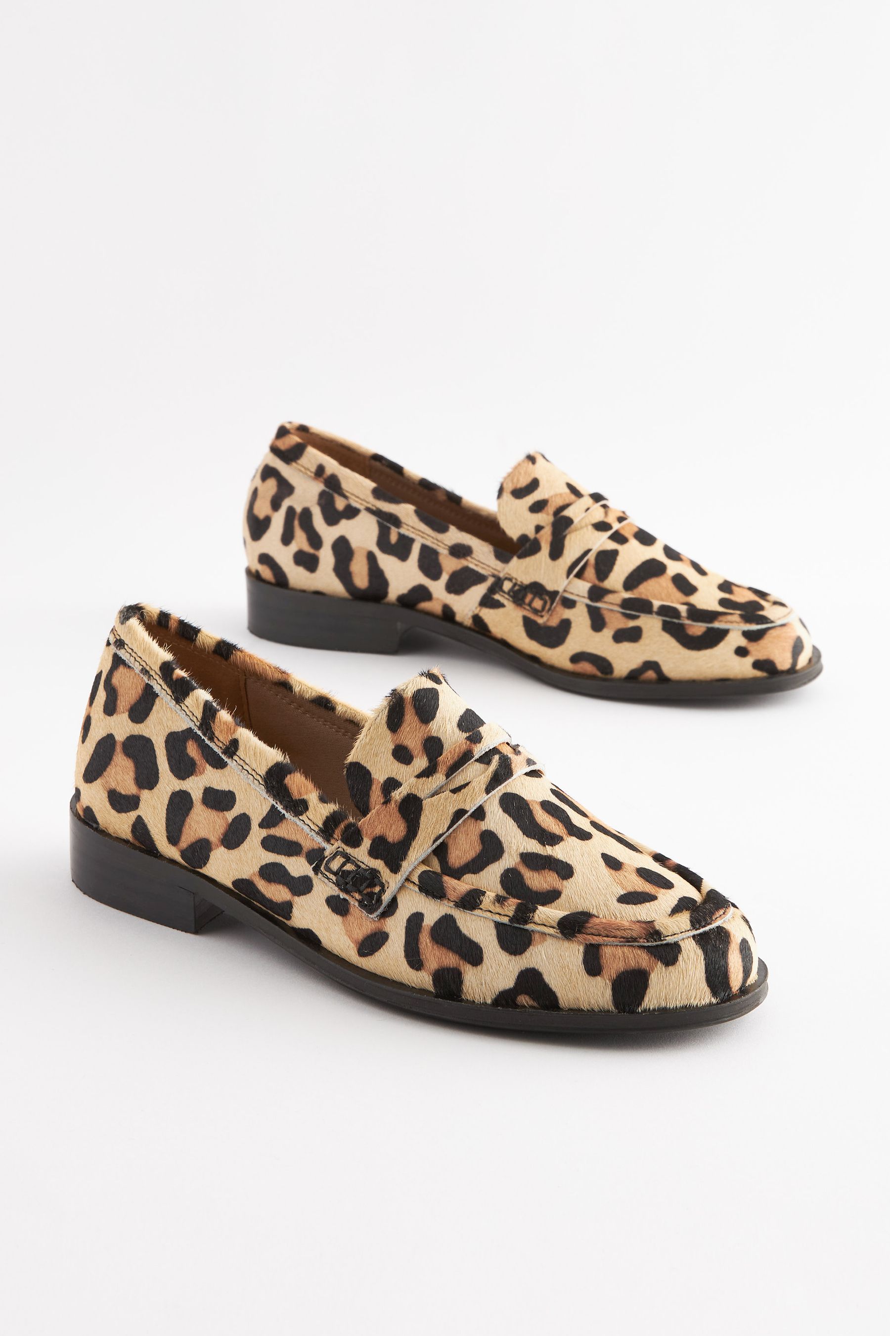 Buy Leopard Forever Comfort Leather Loafers from Next Luxembourg
