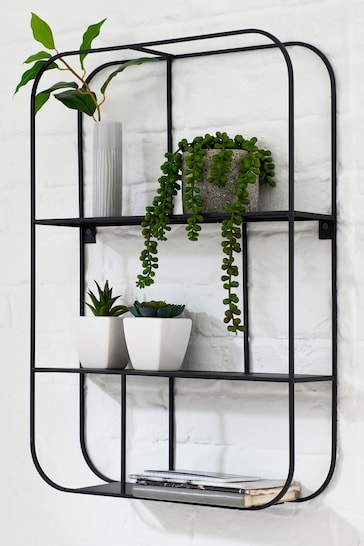 Black Rectangular Wall Shelves