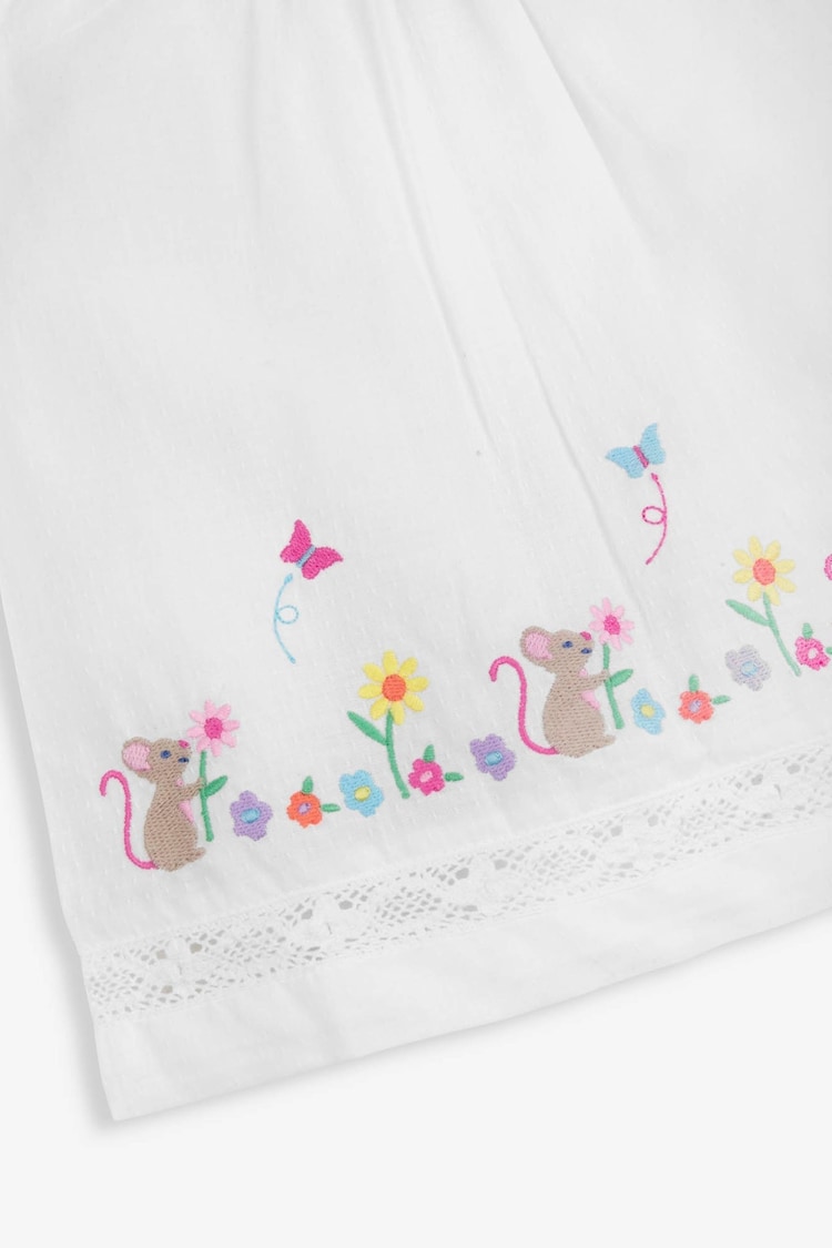 JoJo Maman Bébé White Mouse Embroidered Blouse - Image 3 of 3