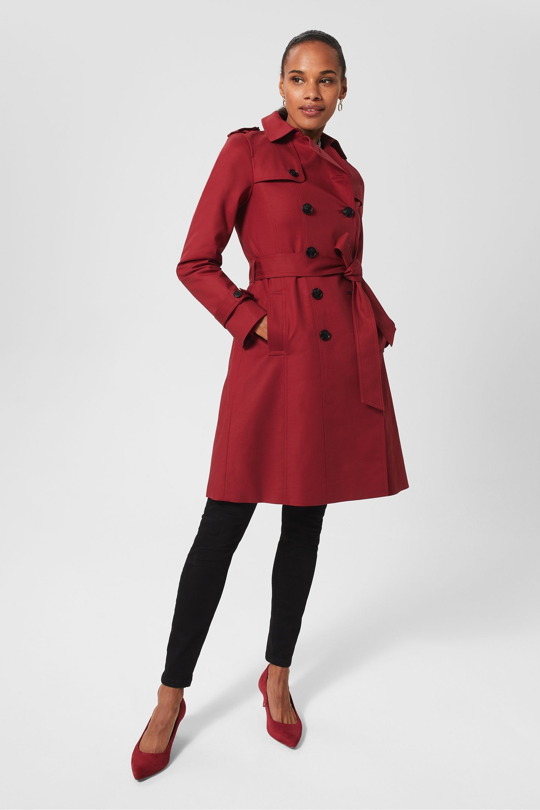 Buy Hobbs Red Petite Saskia Trench Jacket from Next Ireland