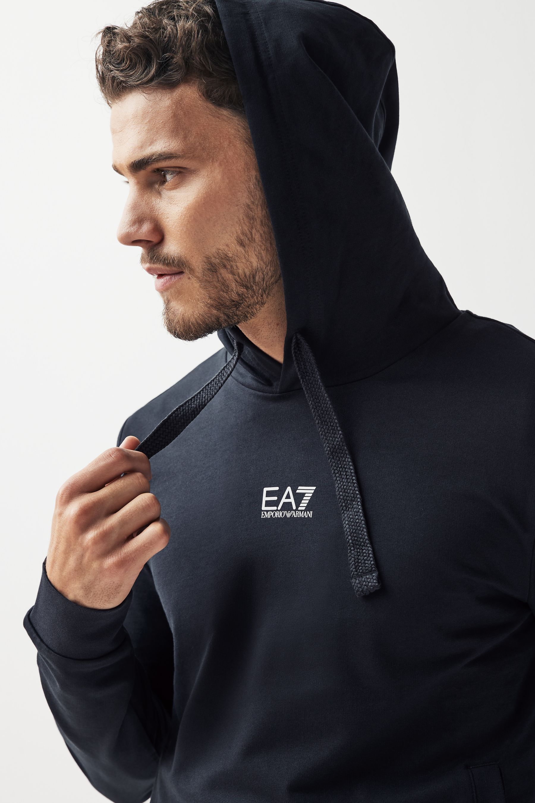 Emporio armani ea7 longline hooded tracksuit sale