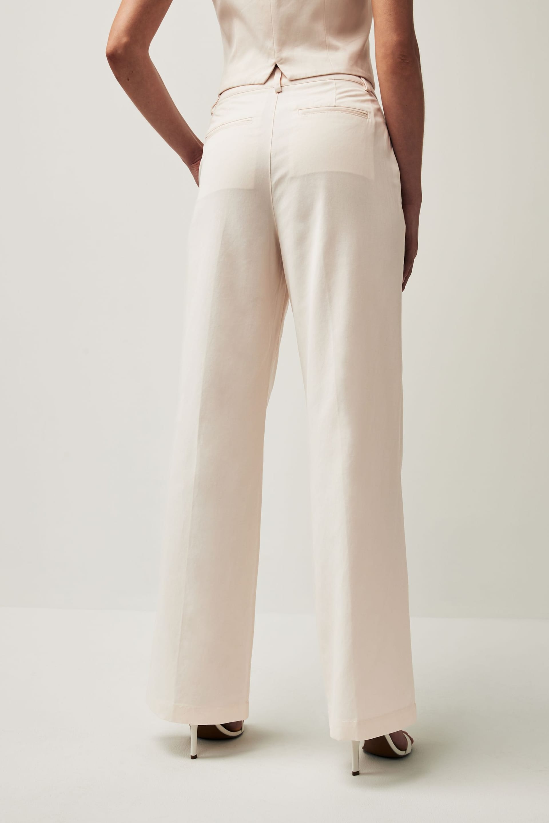 Paige Merano Wide Leg White Trousers - Image 3 of 5