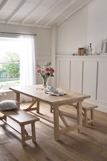Shabby Chic by Rachel Ashwell® Reclaimed Pine Loretta Extendable 6 To 8 Seater Dining Table