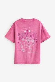 Pink Acid Wash Graphic T-Shirt (3-16yrs) - Image 7 of 8