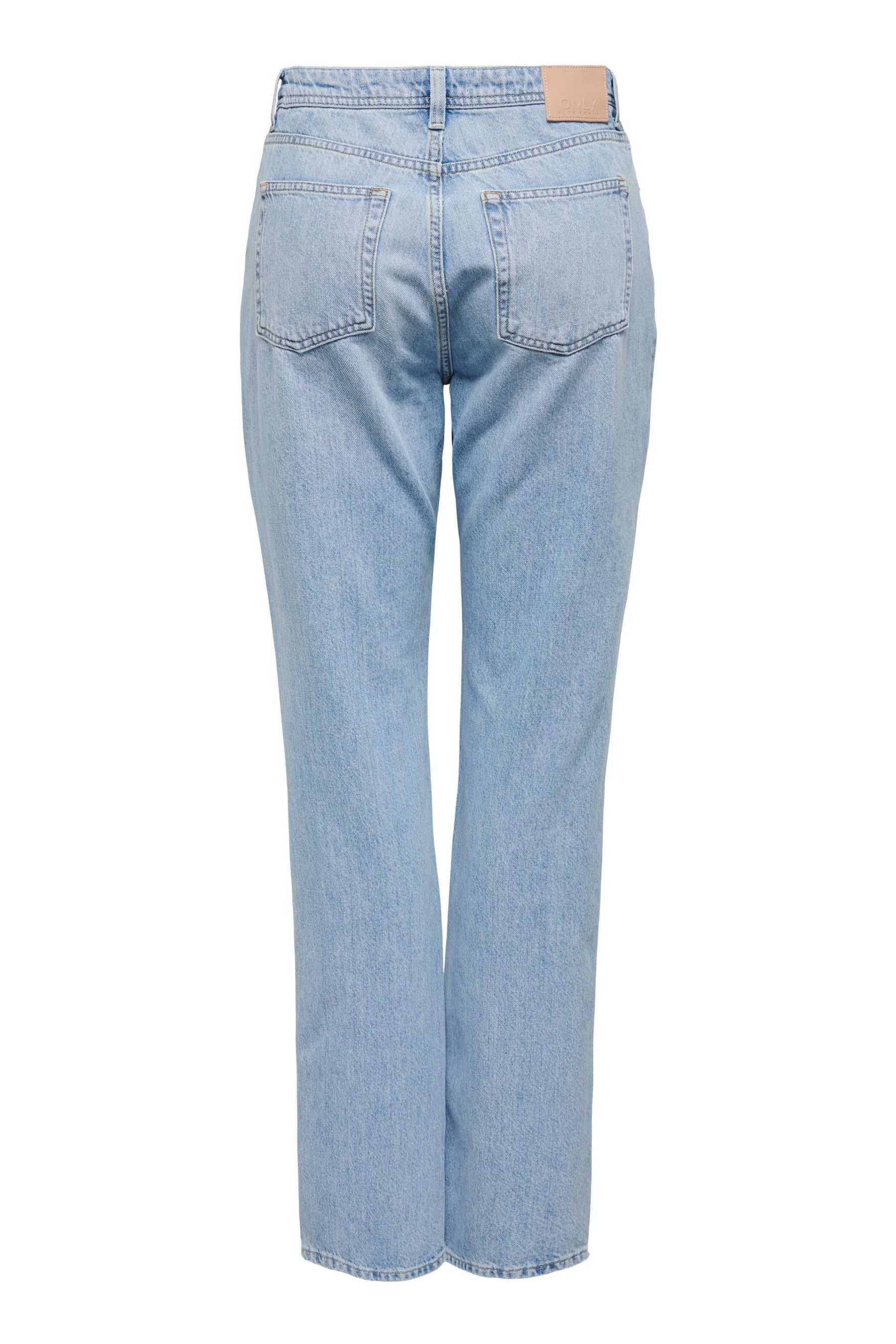 Buy ONLY Blue High Waisted Straight Leg Jeans from the Next UK online shop