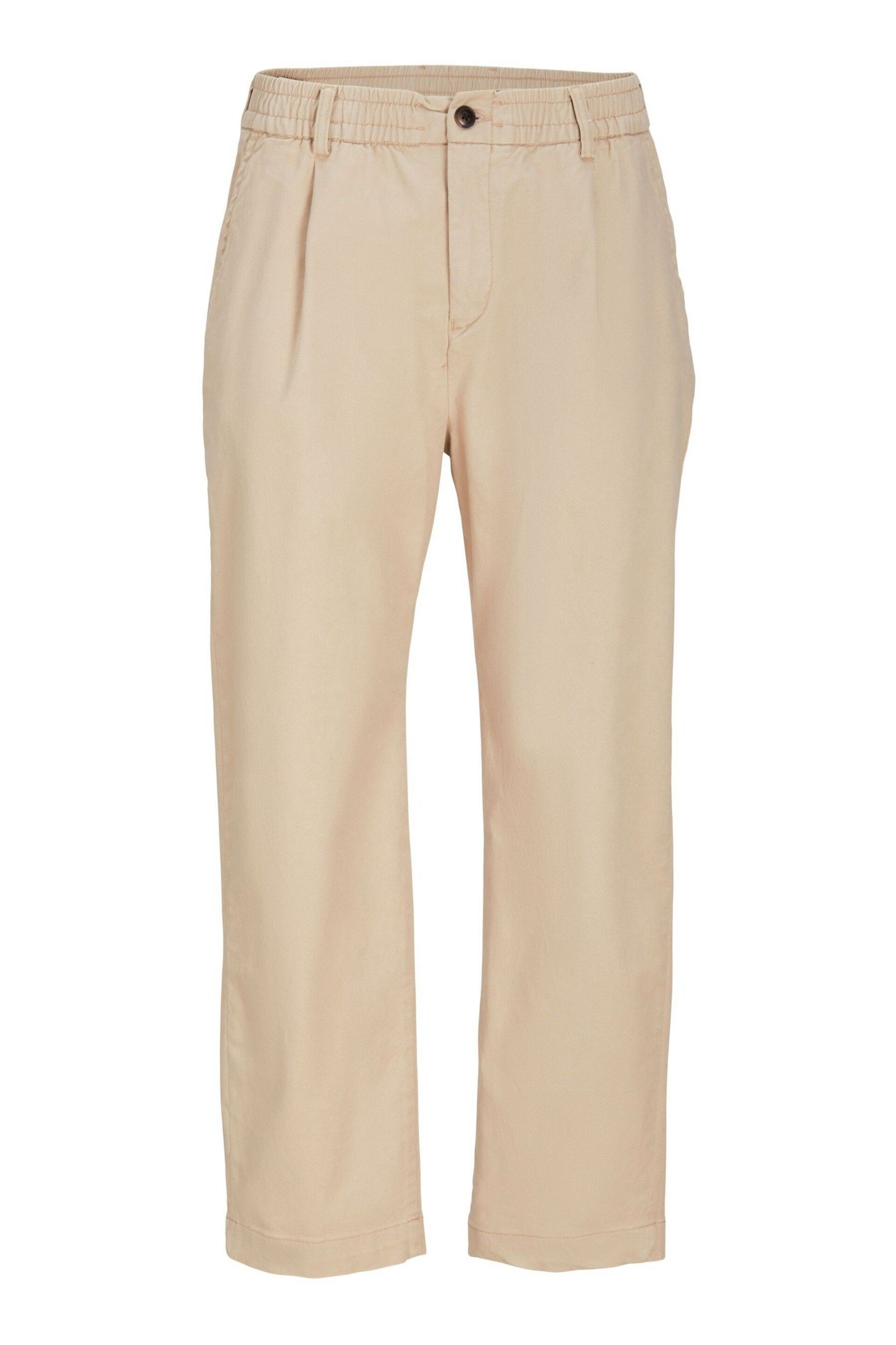 JACK & JONES Brown Wide Fit Relaxed Trousers - Image 7 of 8