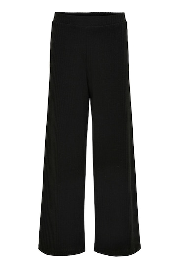 ONLY Black Wide Leg Jersey Trousers
